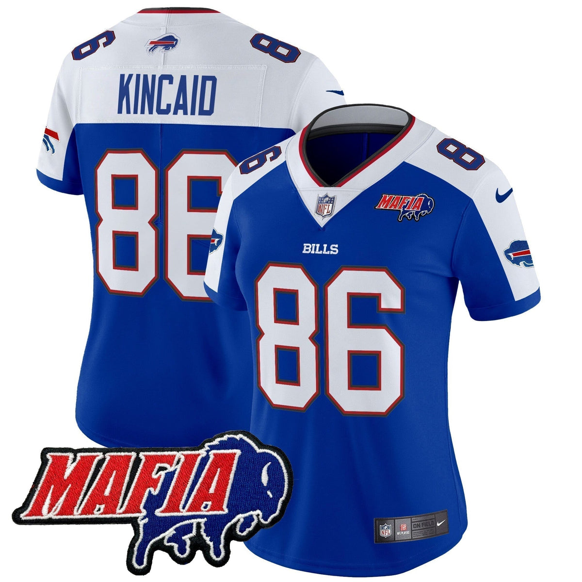 Women's BUF 2024 Bills Mafia Patch Vapor Limited Jersey - Stitched