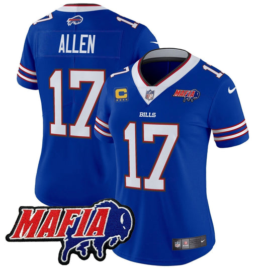 Women's BUF 2024 Bills Mafia Patch Vapor Limited Jersey - Stitched