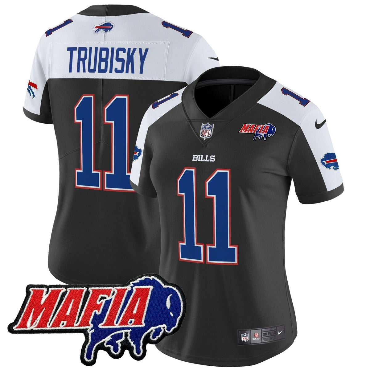 Women's BUF 2024 Bills Mafia Patch Vapor Limited Jersey - Stitched