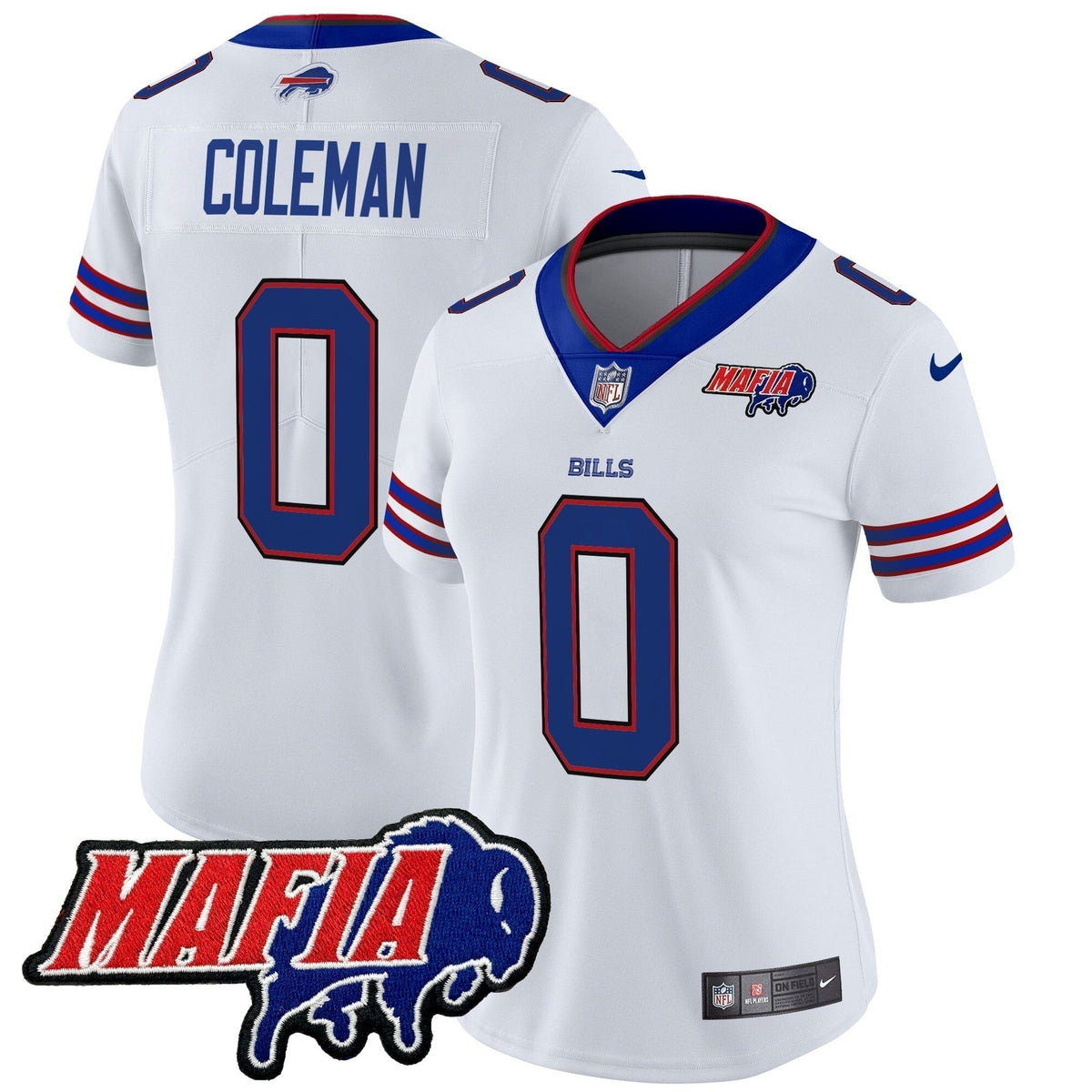 Women's BUF 2024 Bills Mafia Patch Vapor Limited Jersey - Stitched