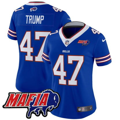 Women's BUF 2024 Bills Mafia Patch Vapor Limited Jersey - Stitched