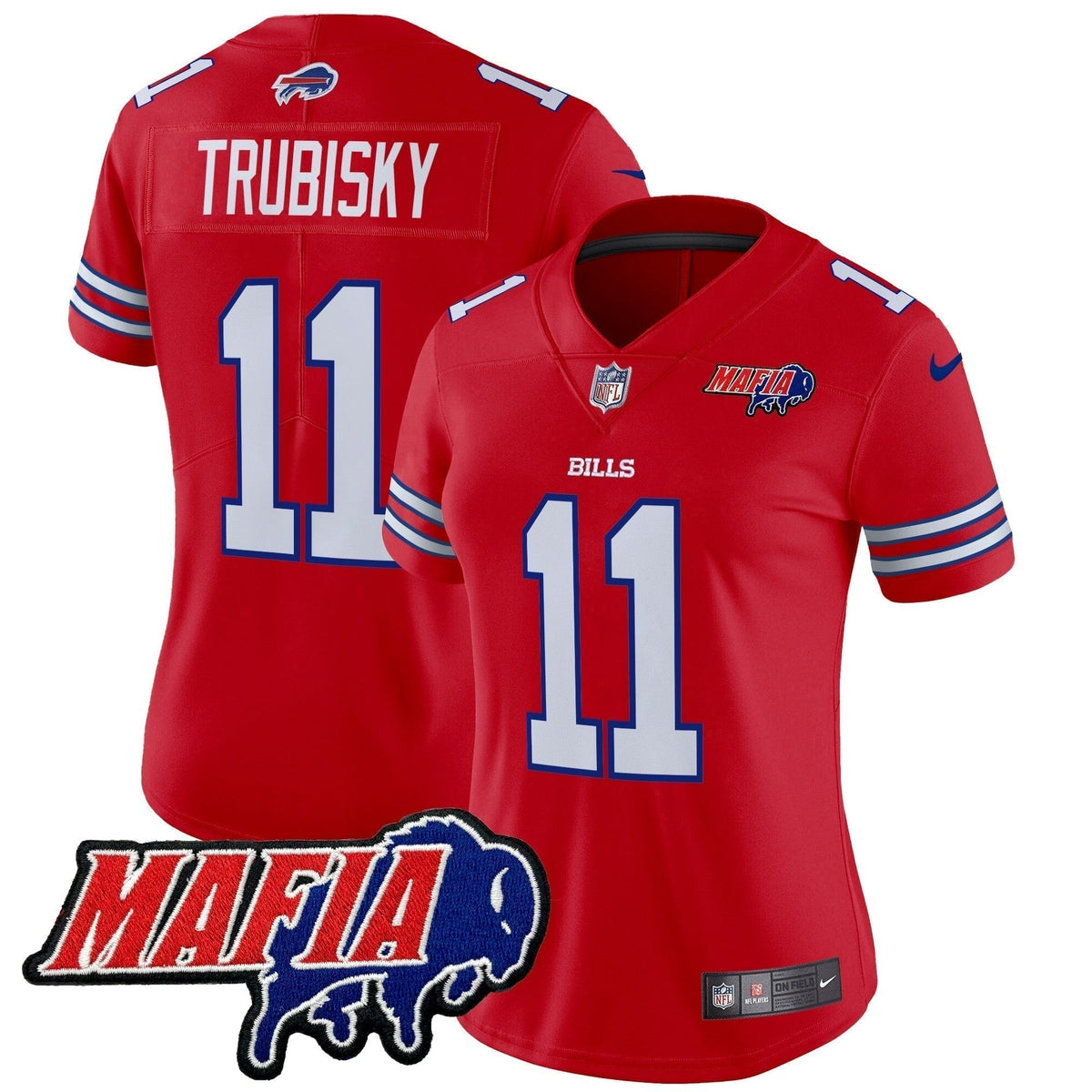 Women's BUF 2024 Bills Mafia Patch Vapor Limited Jersey - Stitched