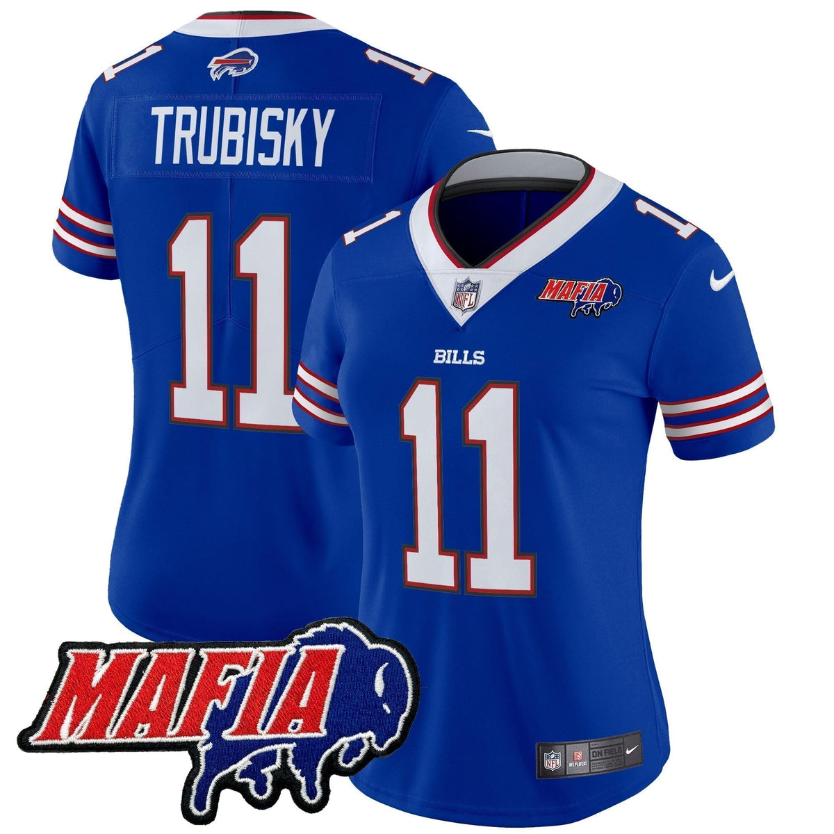 Women's BUF 2024 Bills Mafia Patch Vapor Limited Jersey - Stitched