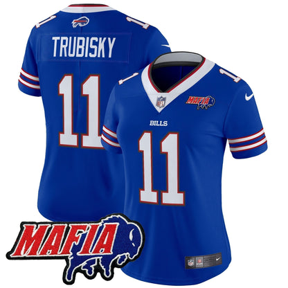 Women's BUF 2024 Bills Mafia Patch Vapor Limited Jersey - Stitched