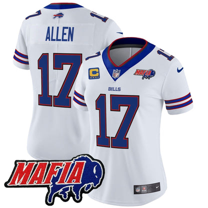 Women's BUF 2024 Bills Mafia Patch Vapor Limited Jersey - Stitched