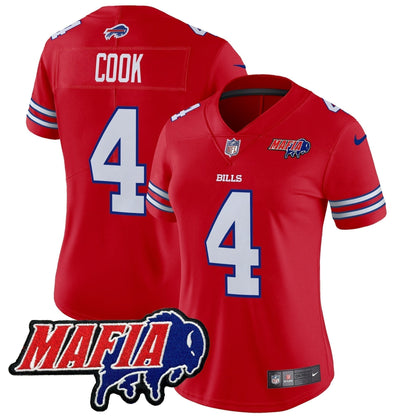Women's BUF 2024 Bills Mafia Patch Vapor Limited Jersey - Stitched