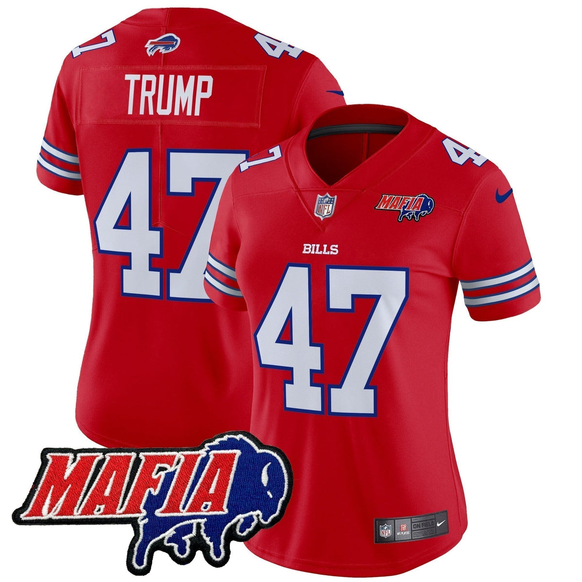 Women's BUF 2024 Bills Mafia Patch Vapor Limited Jersey - Stitched