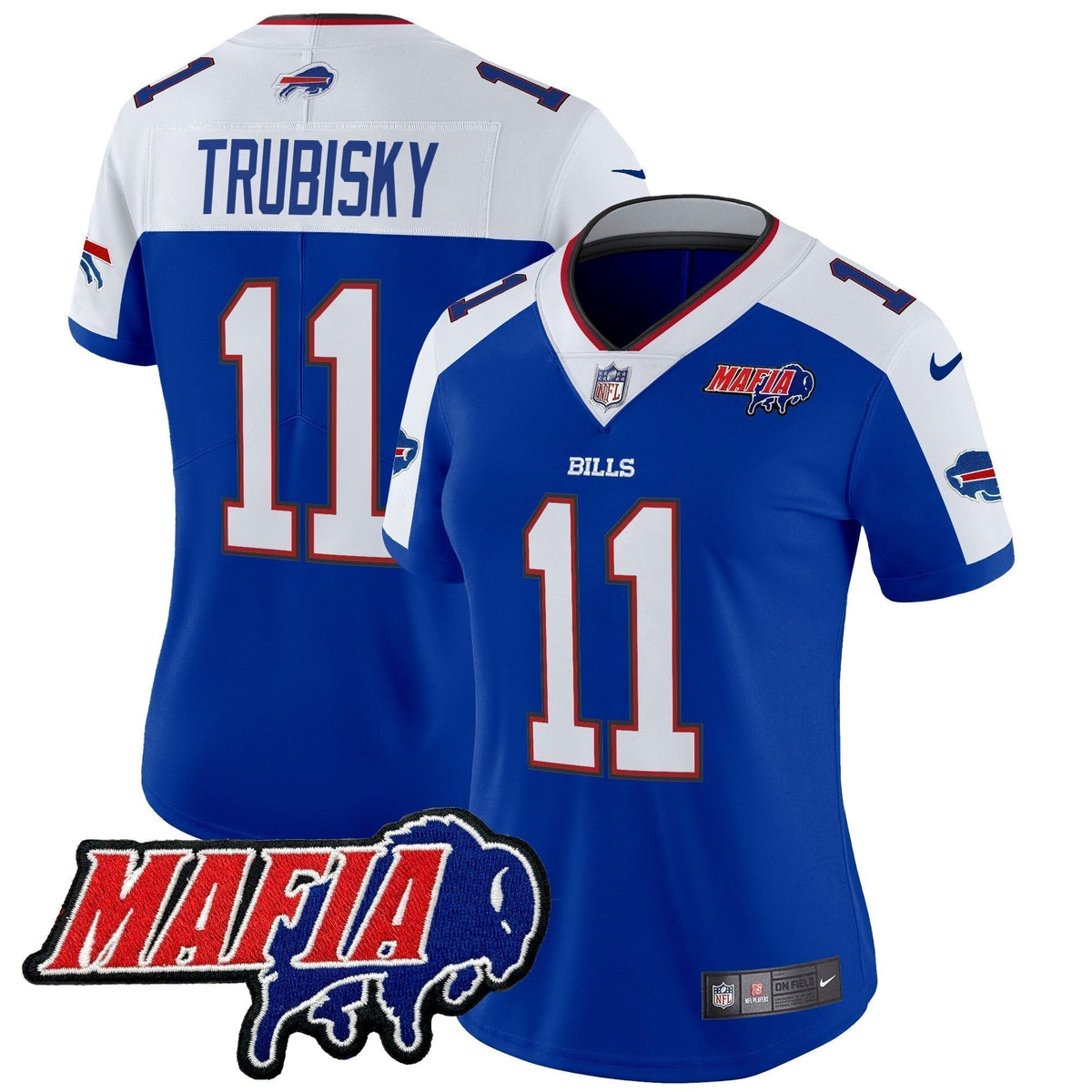 Women's BUF 2024 Bills Mafia Patch Vapor Limited Jersey - Stitched