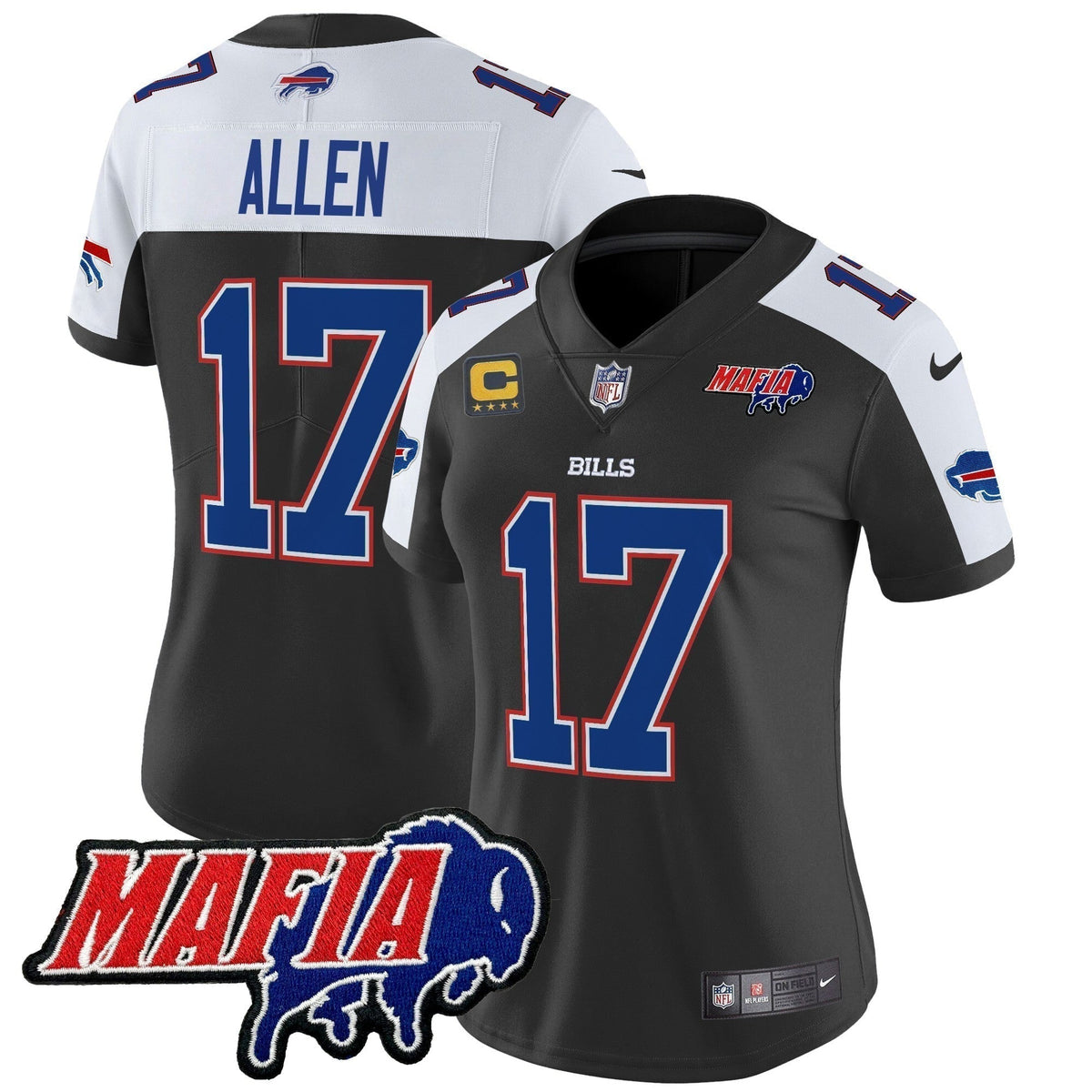 Women's BUF 2024 Bills Mafia Patch Vapor Limited Jersey - Stitched