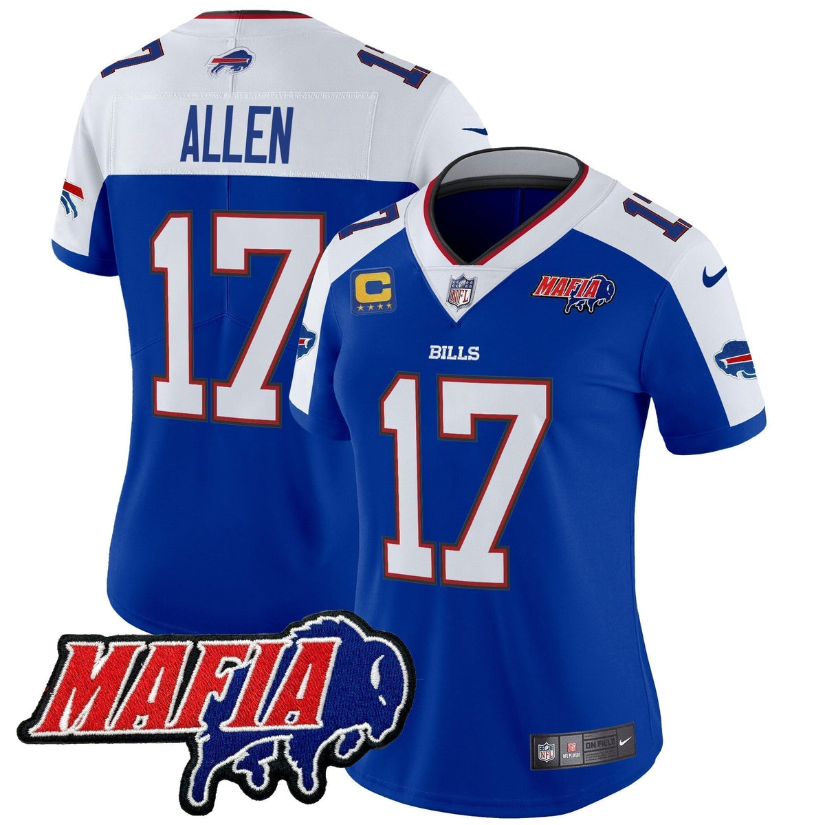 Women's BUF 2024 Bills Mafia Patch Vapor Limited Jersey - Stitched