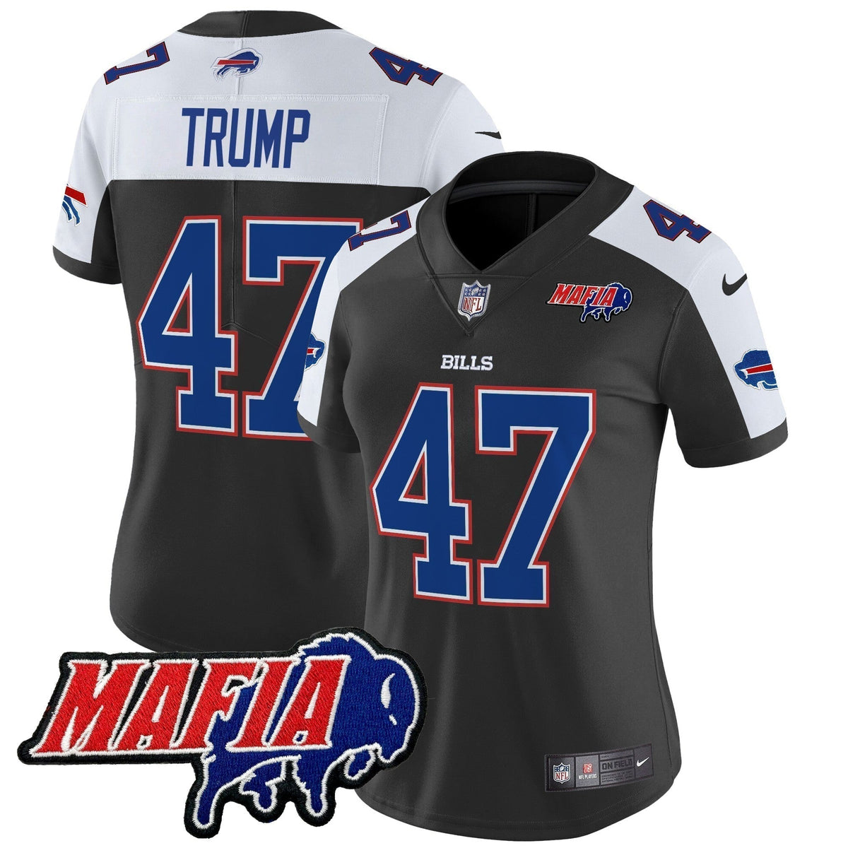 Women's BUF 2024 Bills Mafia Patch Vapor Limited Jersey - Stitched