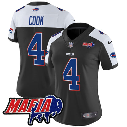 Women's BUF 2024 Bills Mafia Patch Vapor Limited Jersey - Stitched