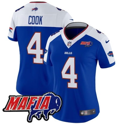 Women's BUF 2024 Bills Mafia Patch Vapor Limited Jersey - Stitched