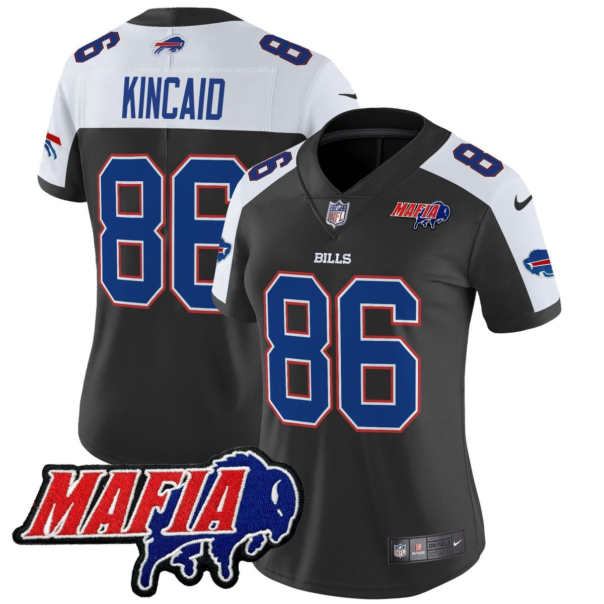 Women's BUF 2024 Bills Mafia Patch Vapor Limited Jersey - Stitched
