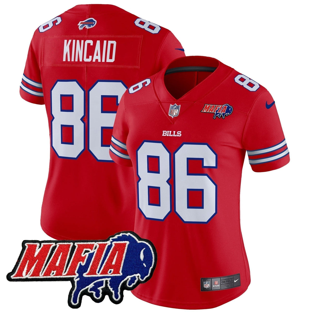 Women's BUF 2024 Bills Mafia Patch Vapor Limited Jersey - Stitched
