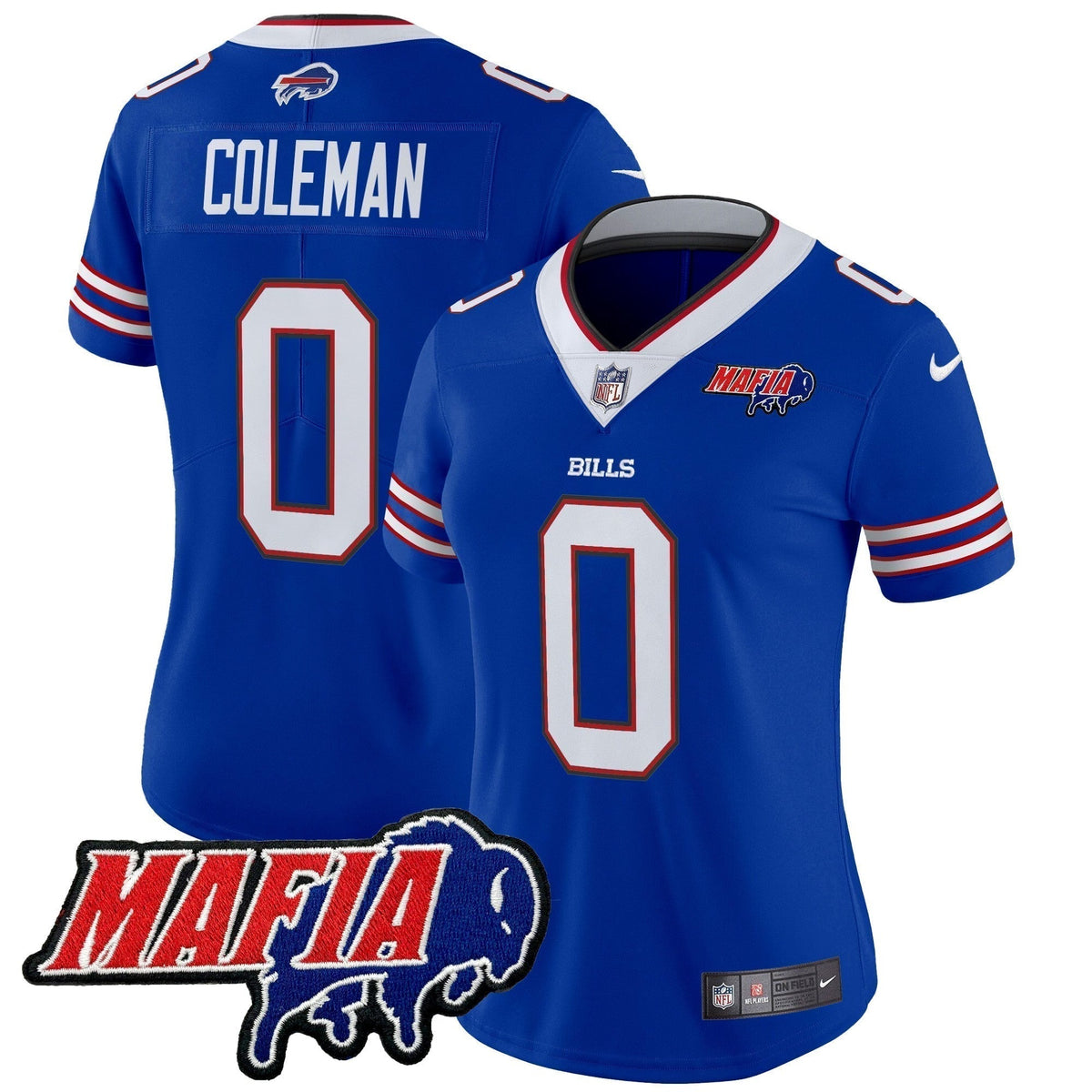 Women's BUF 2024 Bills Mafia Patch Vapor Limited Jersey - Stitched