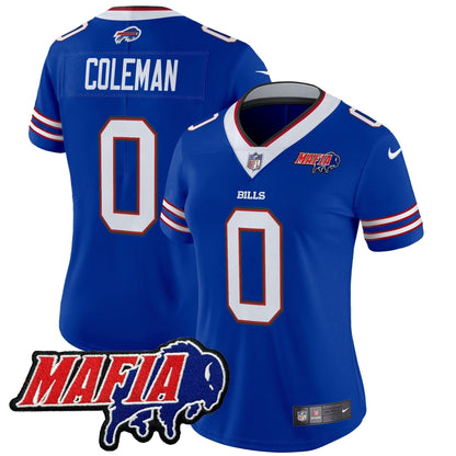 Women's BUF 2024 Bills Mafia Patch Vapor Limited Jersey - Stitched
