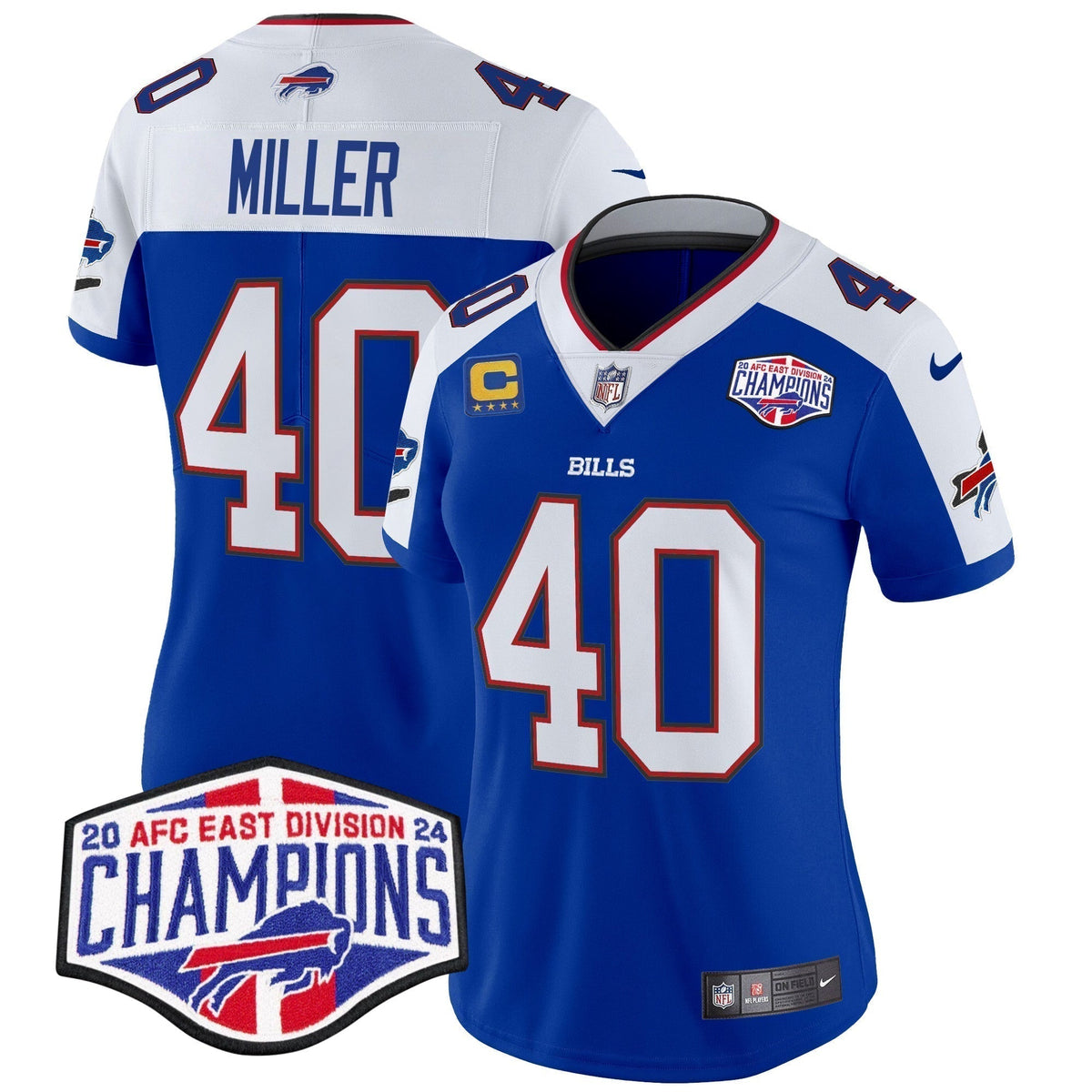 Women's Bills 2024 AFC East Division Champions Vapor Limited Jersey - Stitched