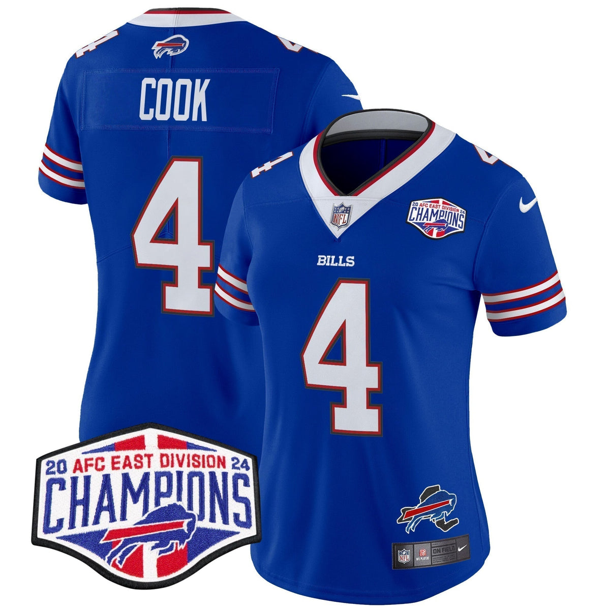 Women's Bills 2024 AFC East Division Champions Vapor Limited Jersey - Stitched