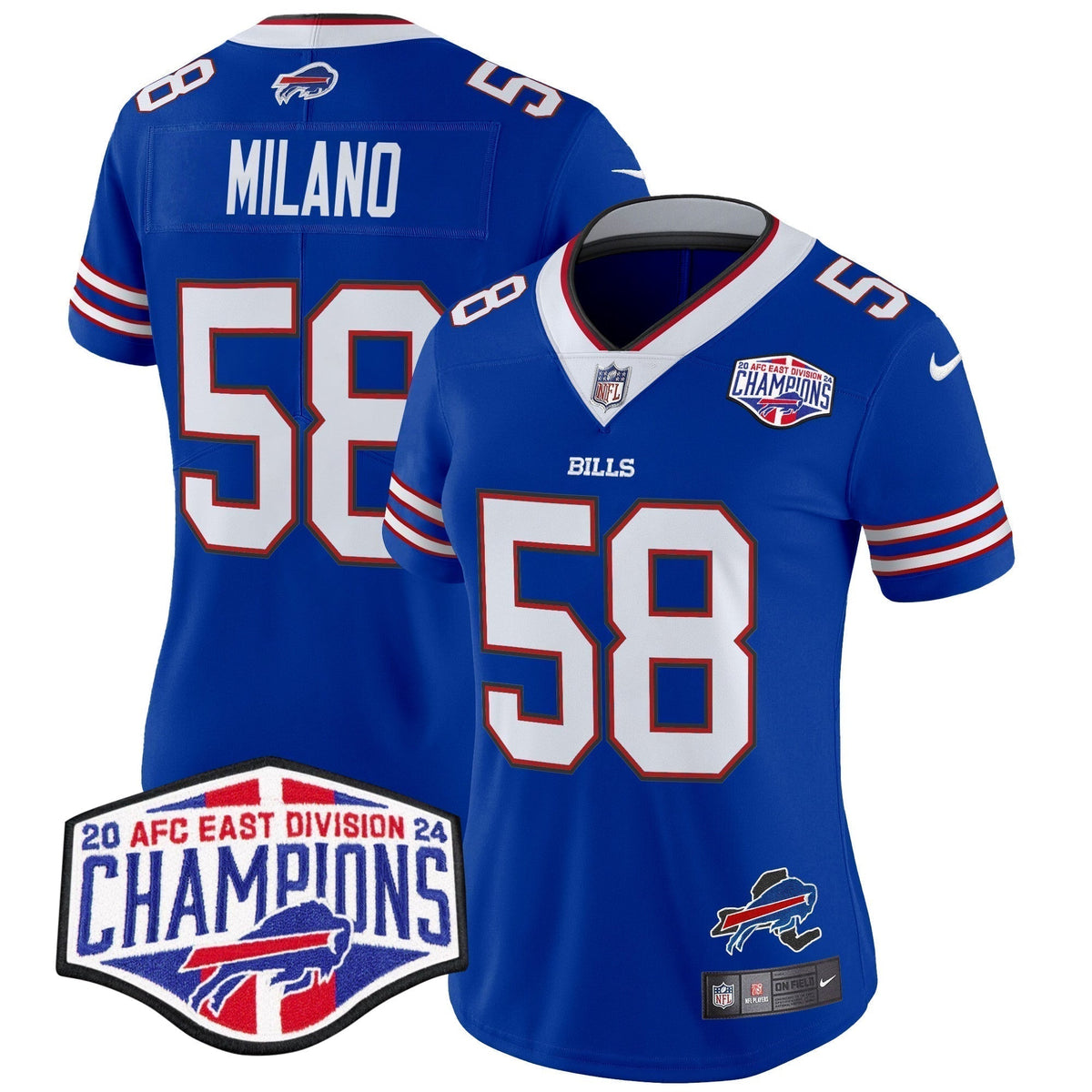 Women's Bills 2024 AFC East Division Champions Vapor Limited Jersey - Stitched
