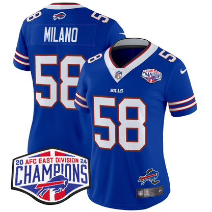 Women's Bills 2024 AFC East Division Champions Vapor Limited Jersey - Stitched