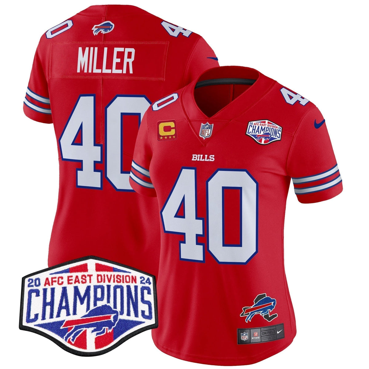 Women's Bills 2024 AFC East Division Champions Vapor Limited Jersey - Stitched