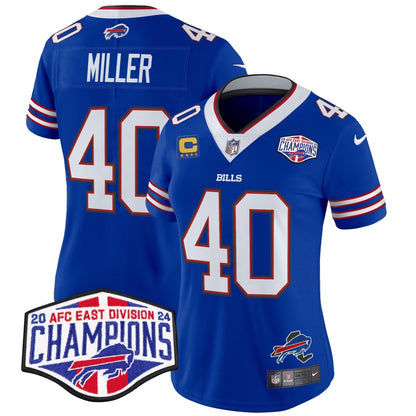 Women's Bills 2024 AFC East Division Champions Vapor Limited Jersey - Stitched