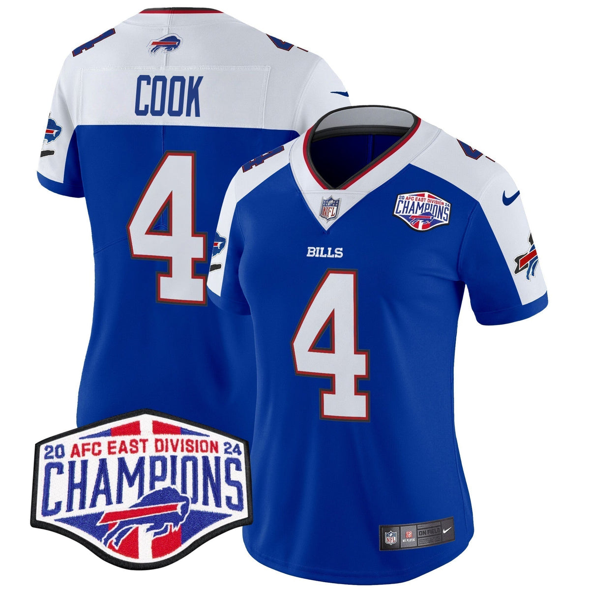 Women's Bills 2024 AFC East Division Champions Vapor Limited Jersey - Stitched