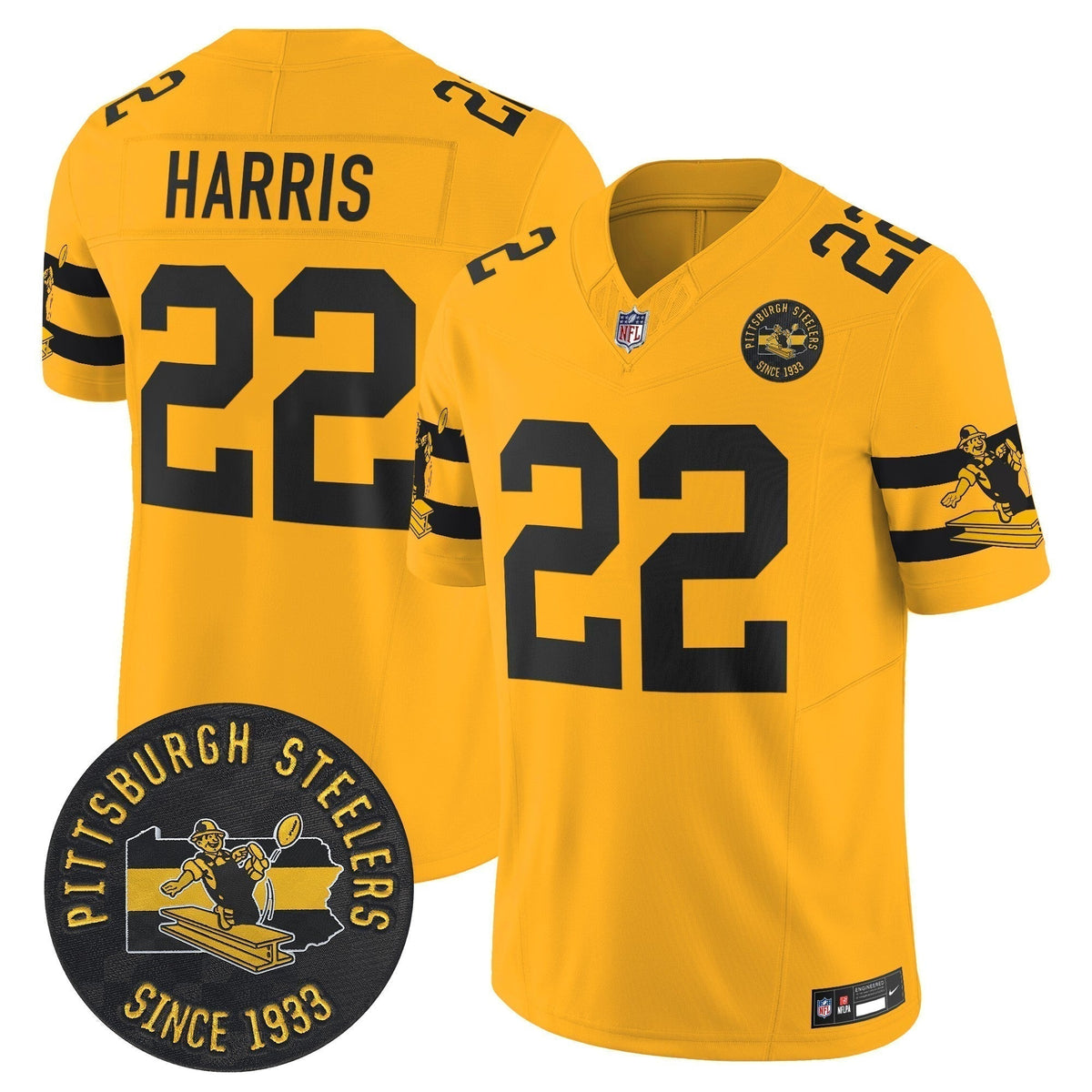 PIT Throwback 1933 Patch Vapor Limited Jersey - Stitched