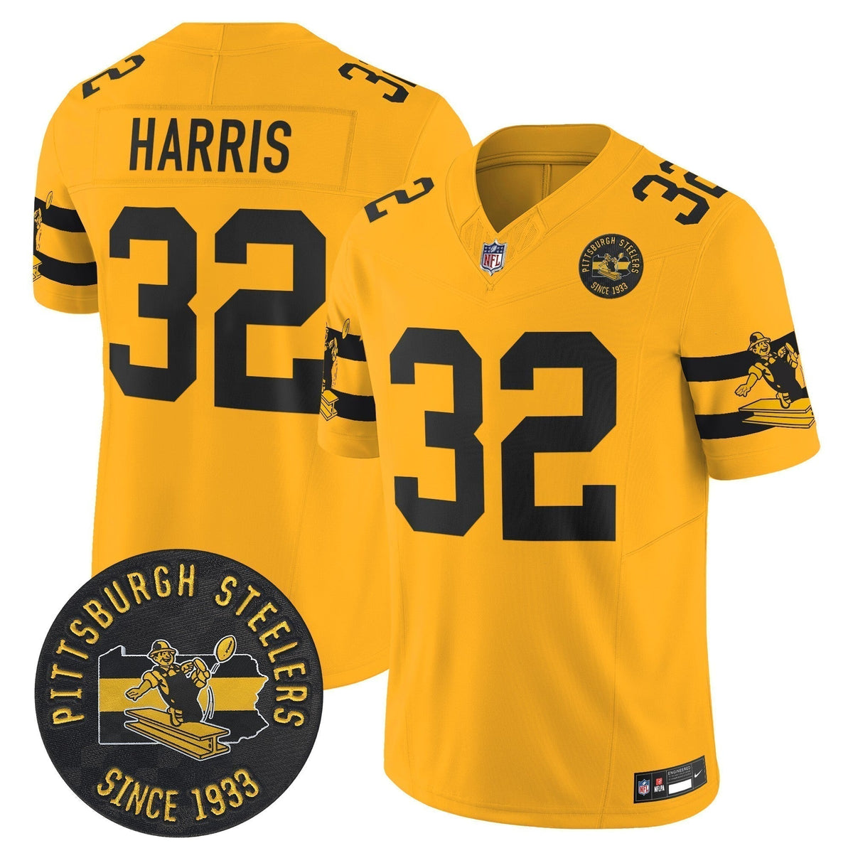 PIT Throwback 1933 Patch Vapor Limited Jersey - Stitched