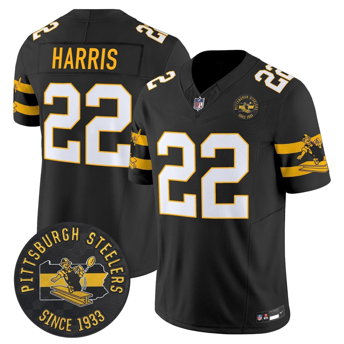 PIT Throwback 1933 Patch Vapor Limited Jersey - Stitched
