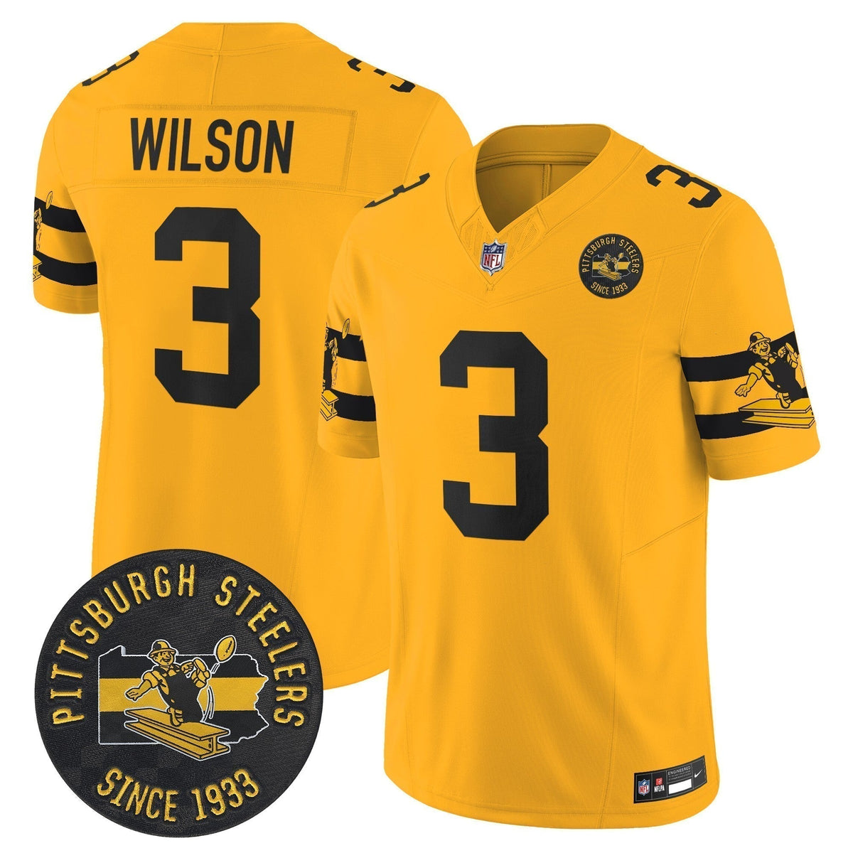 PIT Throwback 1933 Patch Vapor Limited Jersey - Stitched