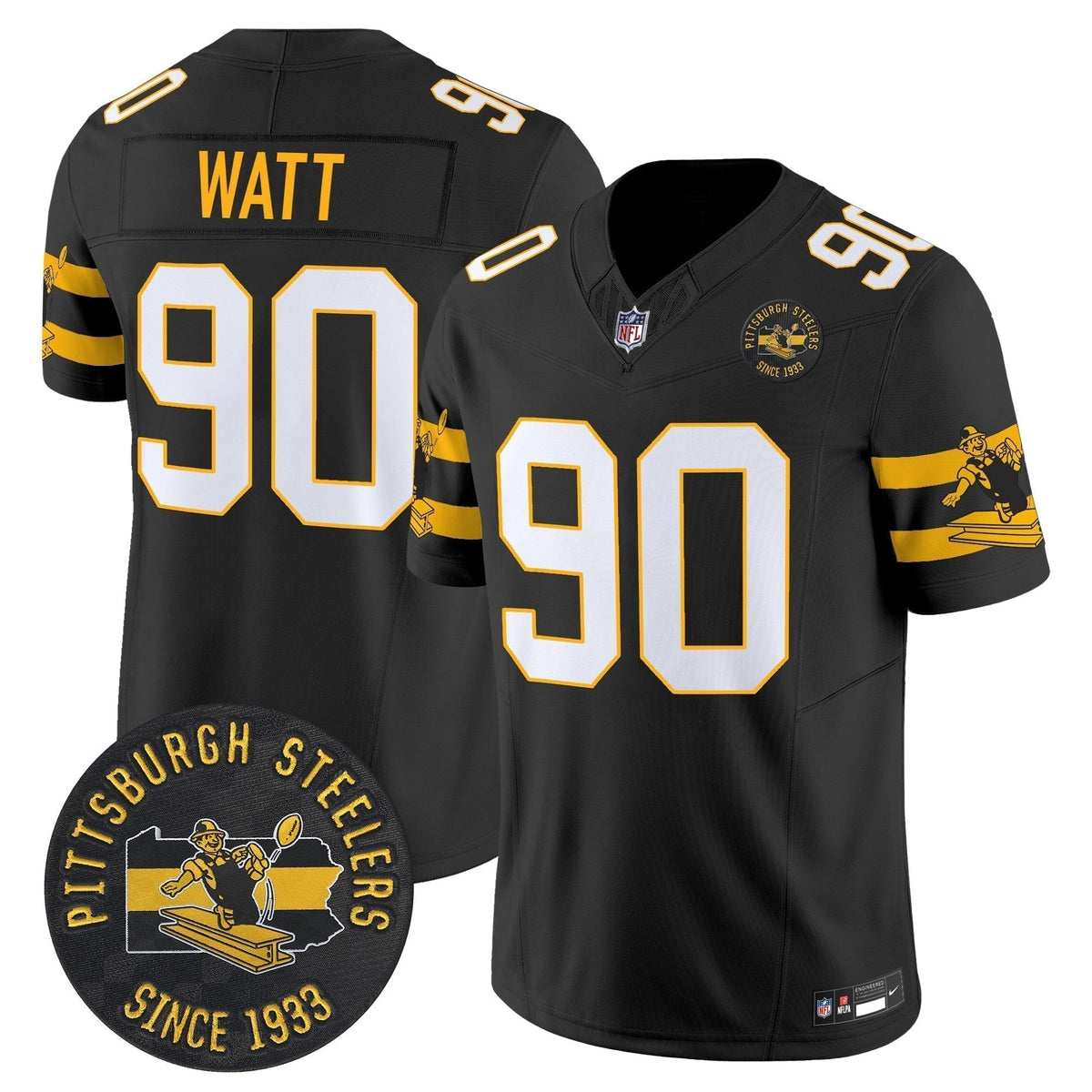 PIT Throwback 1933 Patch Vapor Limited Jersey - Stitched