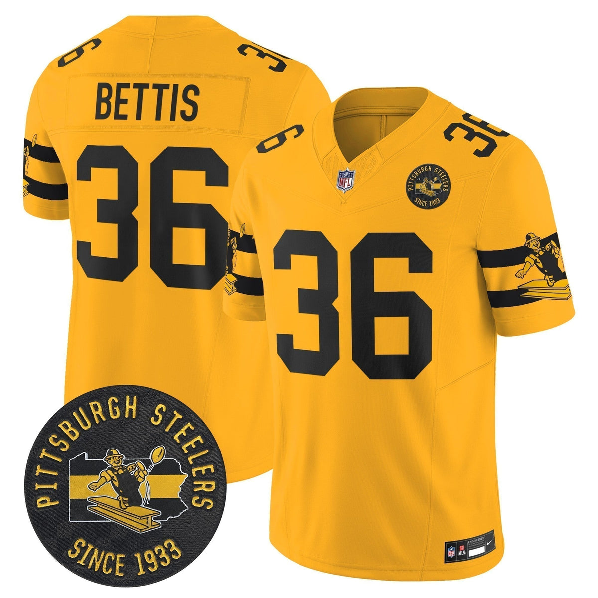 PIT Throwback 1933 Patch Vapor Limited Jersey - Stitched