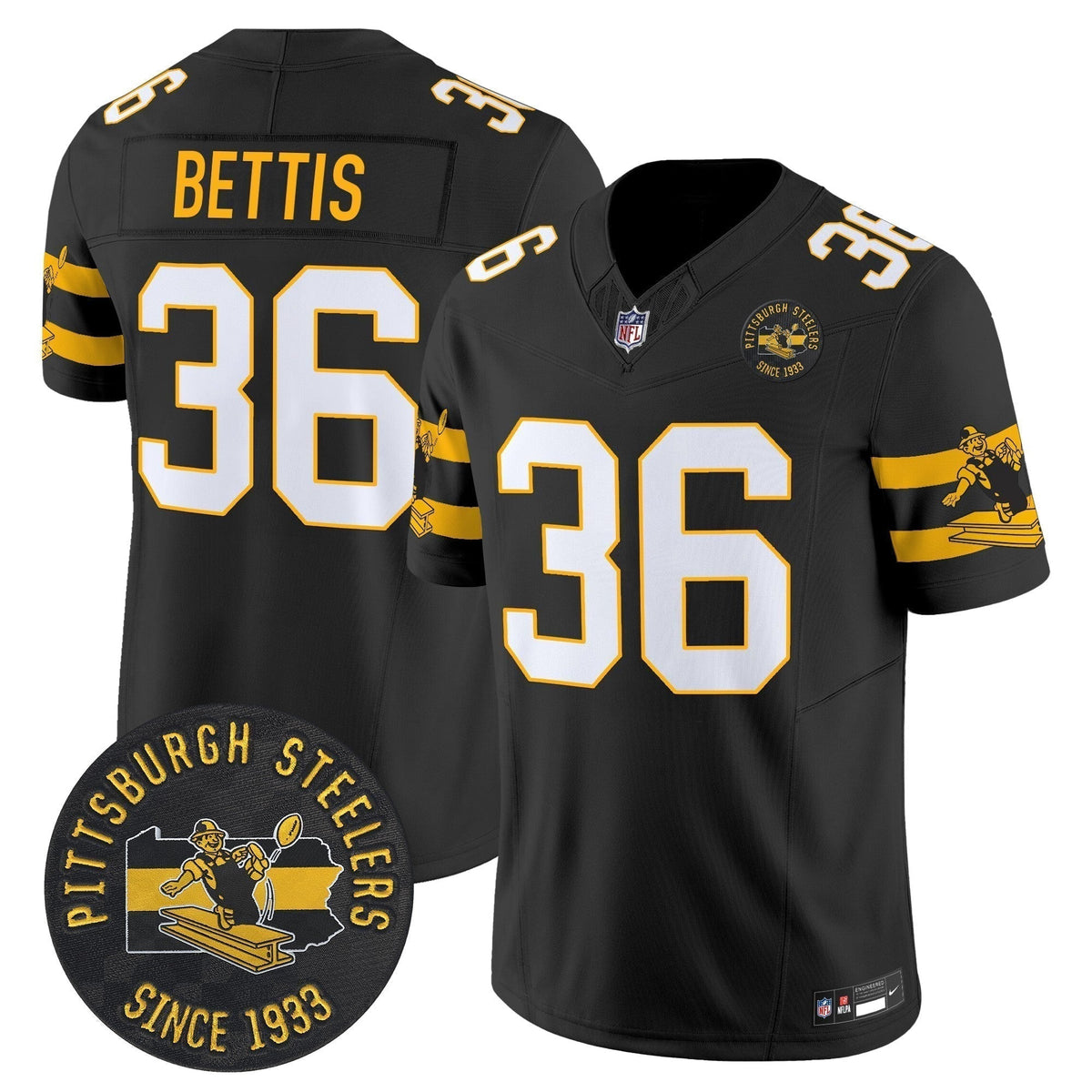 PIT Throwback 1933 Patch Vapor Limited Jersey - Stitched