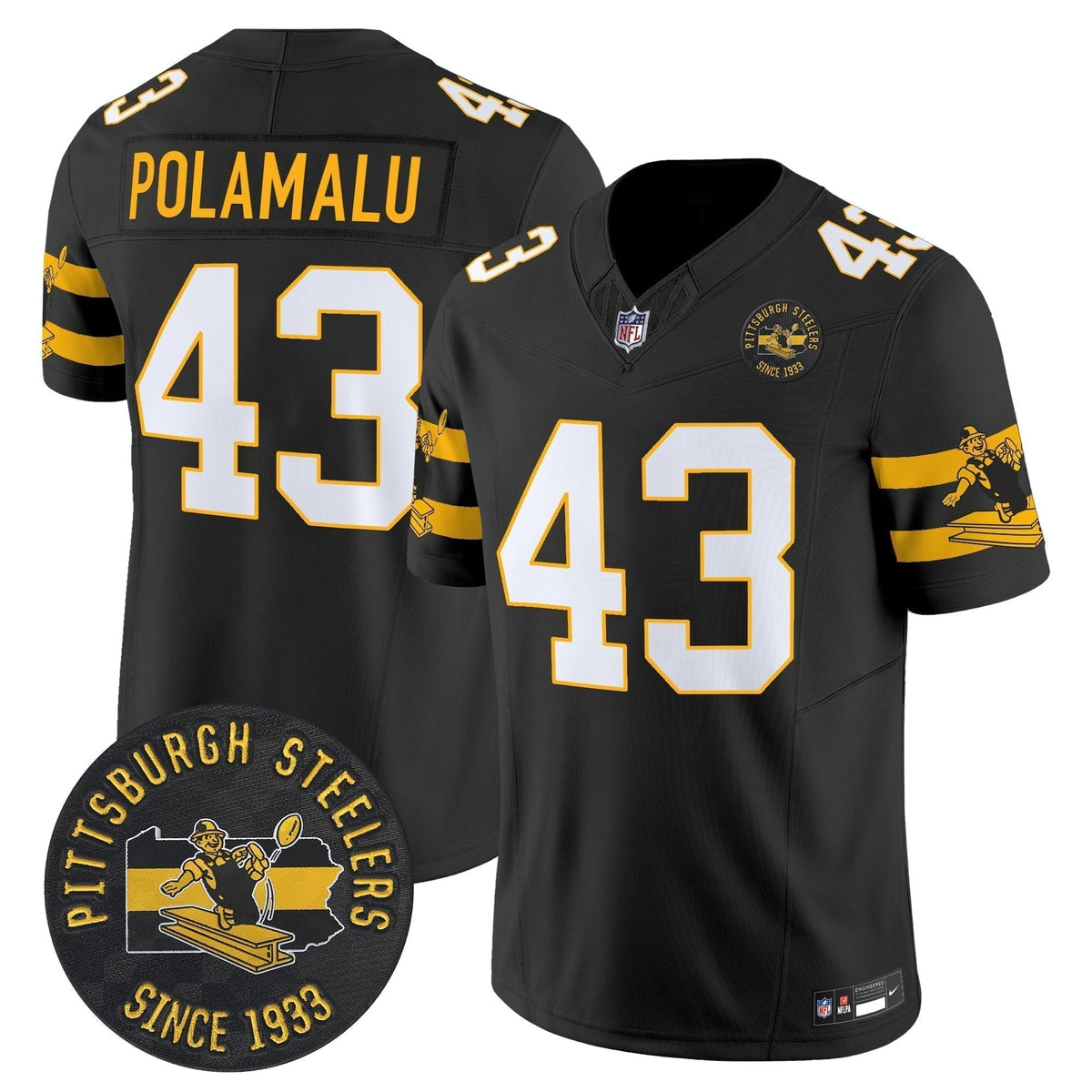 PIT Throwback 1933 Patch Vapor Limited Jersey - Stitched