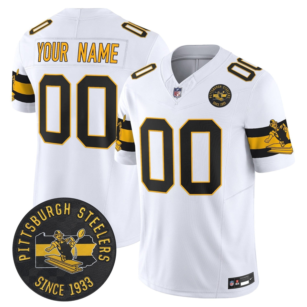 PIT Throwback 1933 Patch Vapor Limited Custom Jersey - Stitched