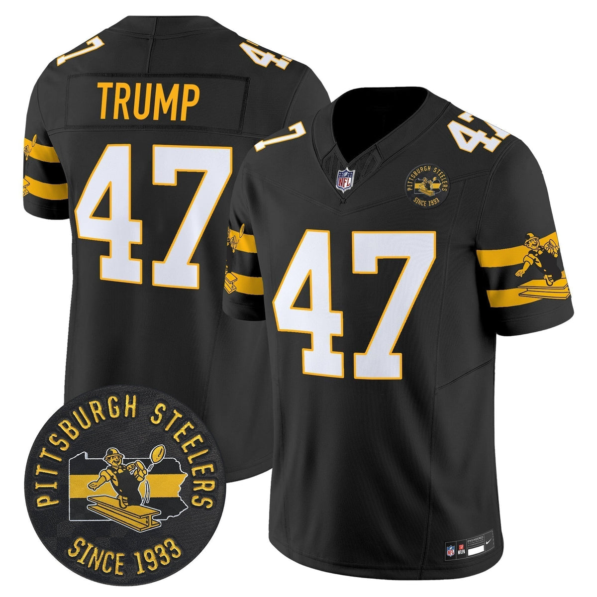 PIT Throwback 1933 Patch Vapor Limited Jersey - Stitched