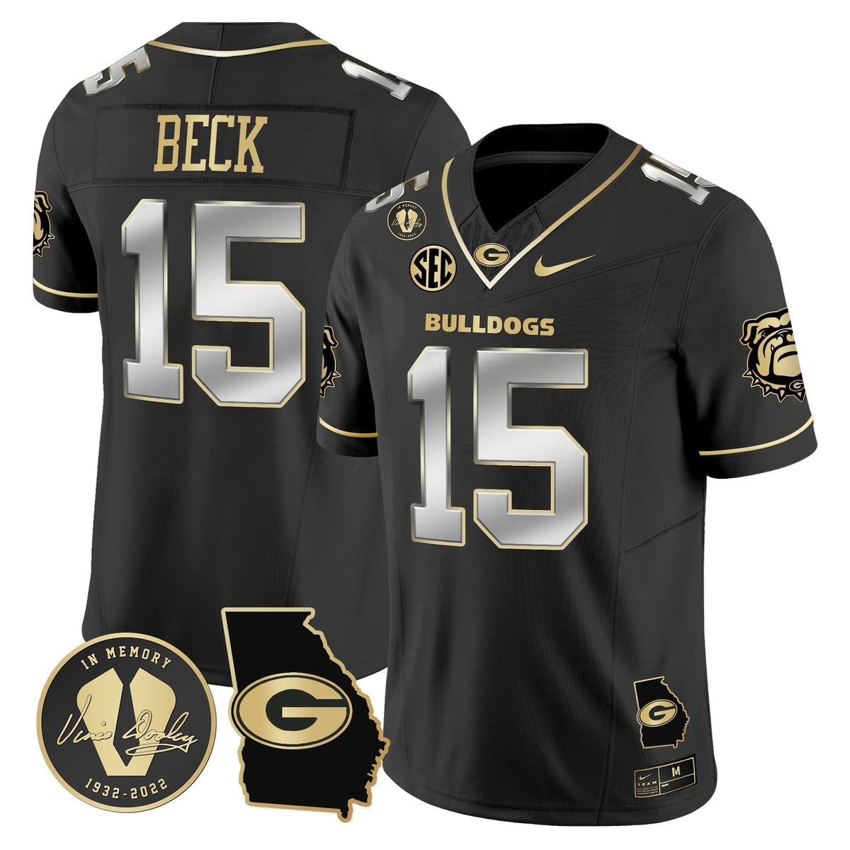 Men's Georgia Bulldogs 2024 Vapor Limited Jersey V5 - Georgia Map - All Stitched
