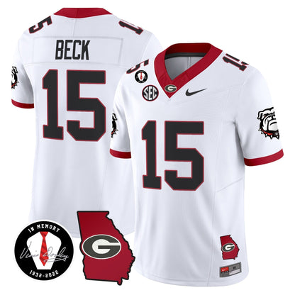 Men's Georgia Bulldogs 2024 Vapor Limited Jersey V5 - Georgia Map - All Stitched