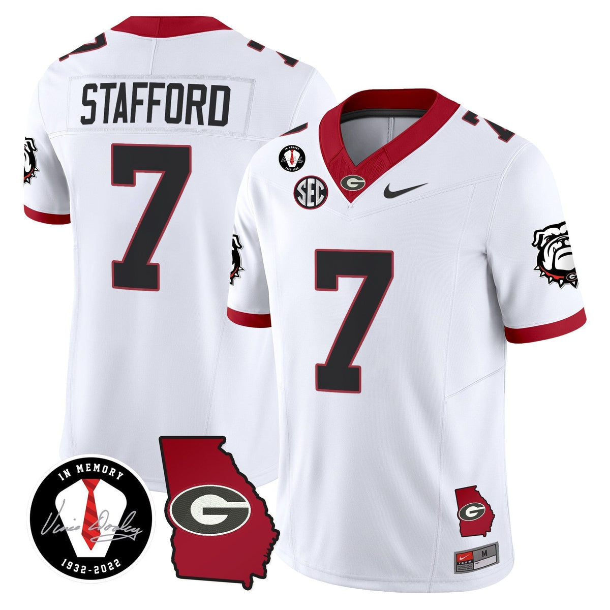 Men's Georgia Bulldogs 2024 Vapor Limited Jersey V5 - Georgia Map - All Stitched