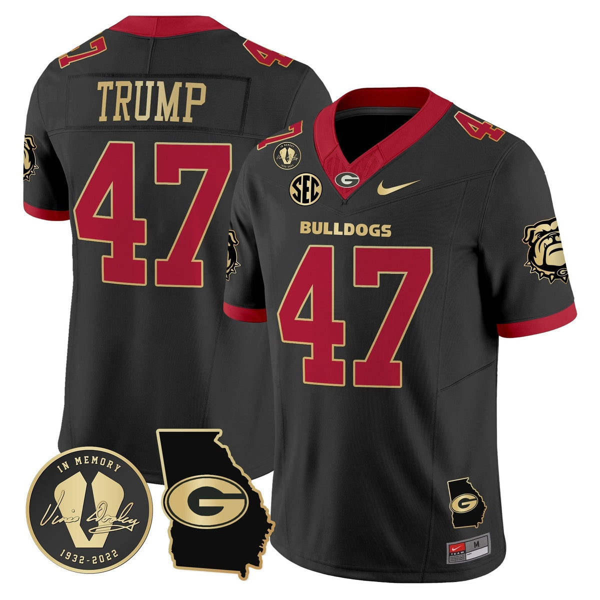 Men's Georgia Bulldogs 2024 Vapor Limited Jersey V5 - Georgia Map - All Stitched
