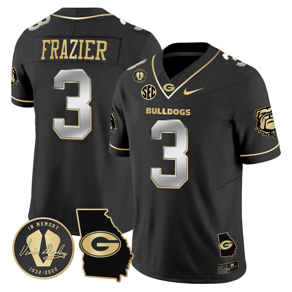 Men's Georgia Bulldogs 2024 Vapor Limited Jersey V5 - Georgia Map - All Stitched