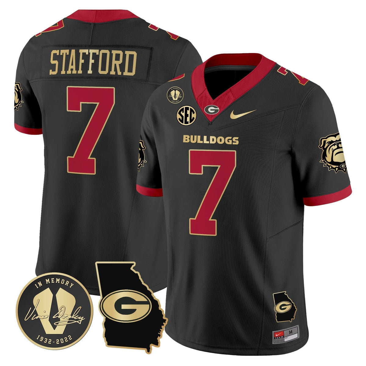 Men's Georgia Bulldogs 2024 Vapor Limited Jersey V5 - Georgia Map - All Stitched