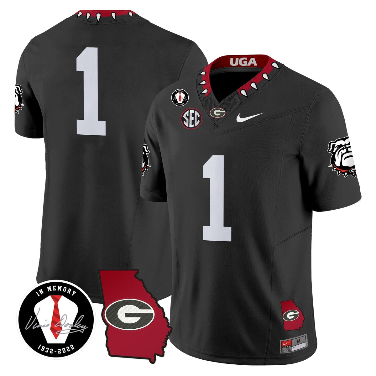 Men's Georgia Bulldogs 2024 Vapor Limited Jersey V5 - Georgia Map - All Stitched