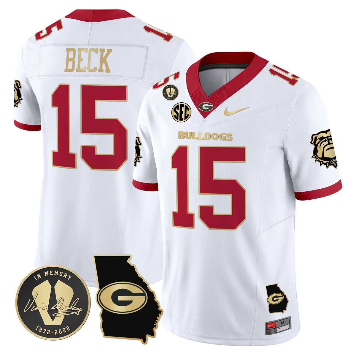 Men's Georgia Bulldogs 2024 Vapor Limited Jersey V5 - Georgia Map - All Stitched