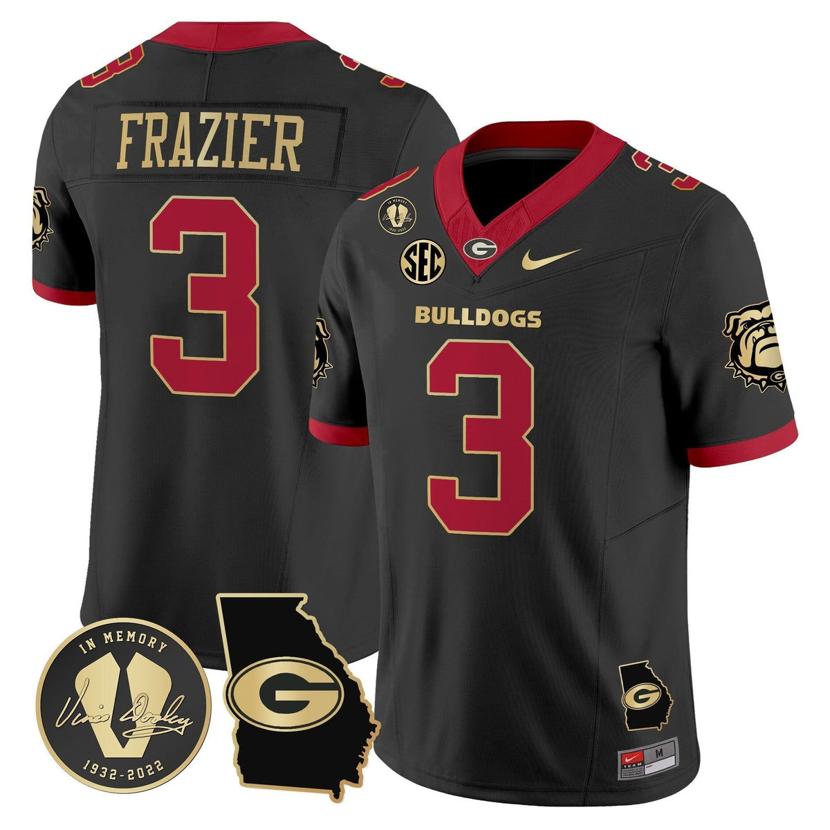 Men's Georgia Bulldogs 2024 Vapor Limited Jersey V5 - Georgia Map - All Stitched