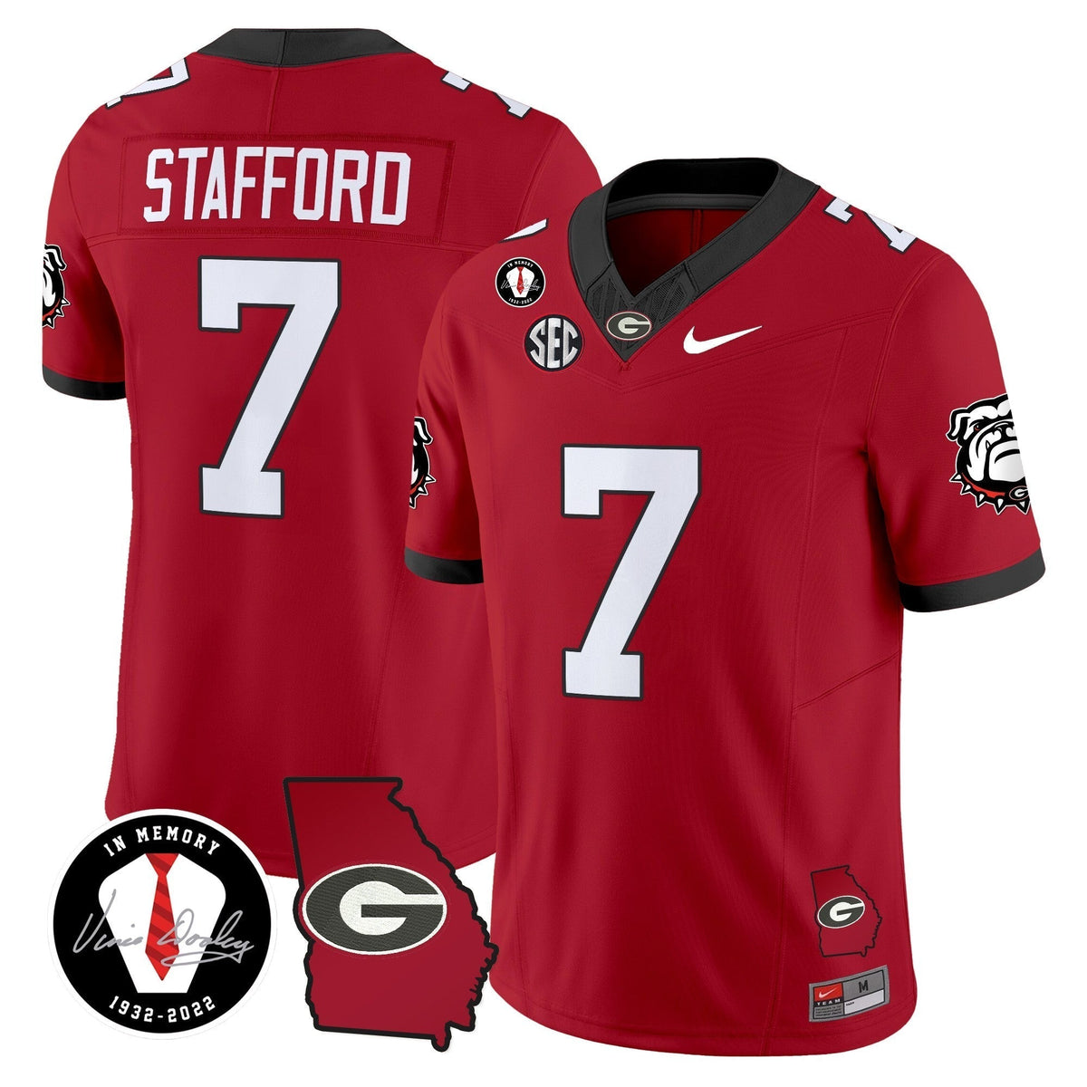 Men's Georgia Bulldogs 2024 Vapor Limited Jersey V5 - Georgia Map - All Stitched