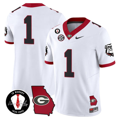 Men's Georgia Bulldogs 2024 Vapor Limited Jersey V5 - Georgia Map - All Stitched