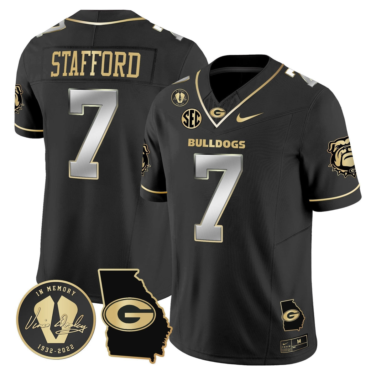 Men's Georgia Bulldogs 2024 Vapor Limited Jersey V5 - Georgia Map - All Stitched